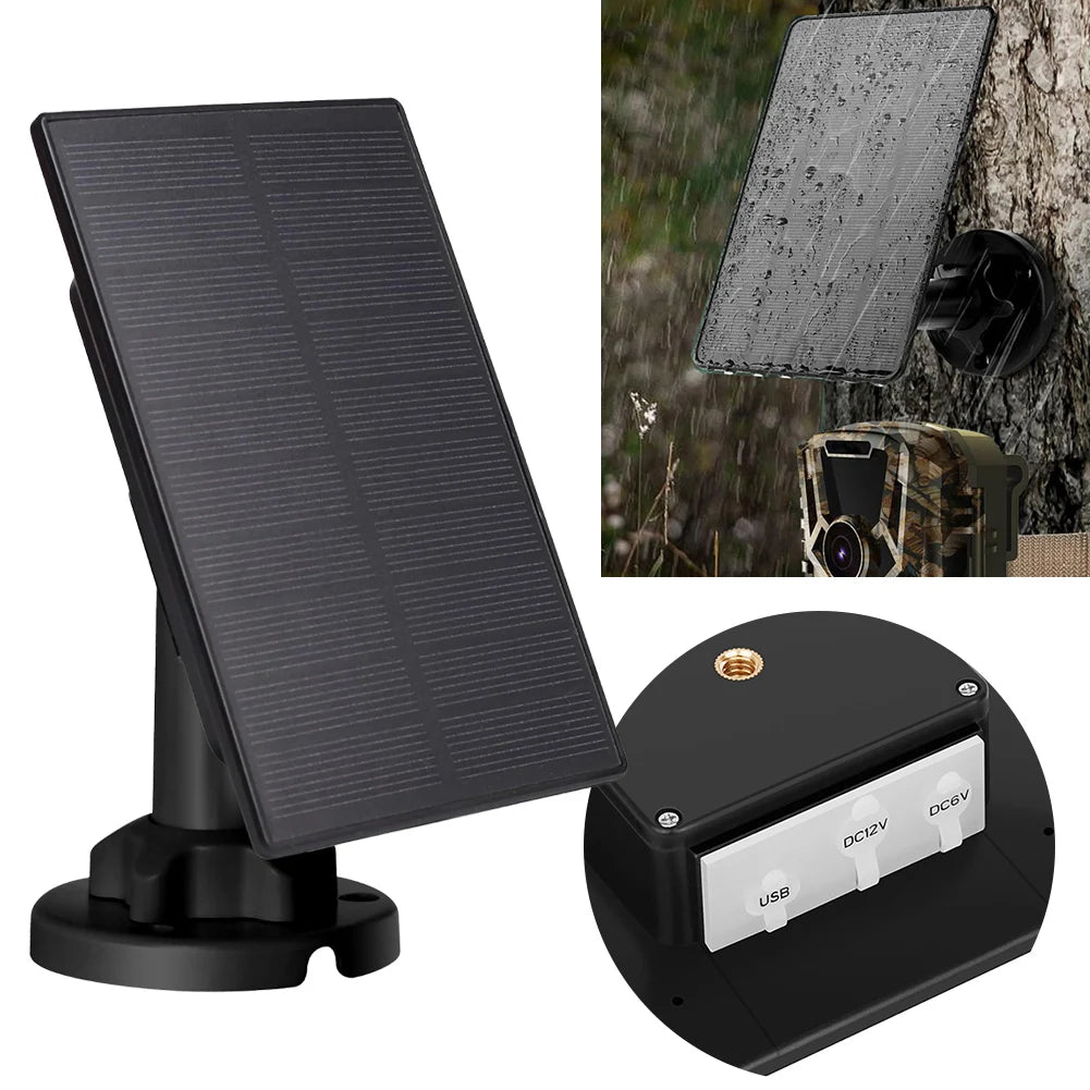 3W 12V/6V Trail Camera Solar Panel IP66 Waterproof