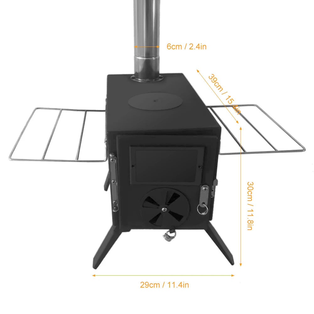 Winter Tent Fire Wood Heater Outdoor Brazier Camping Wood Stove Portable