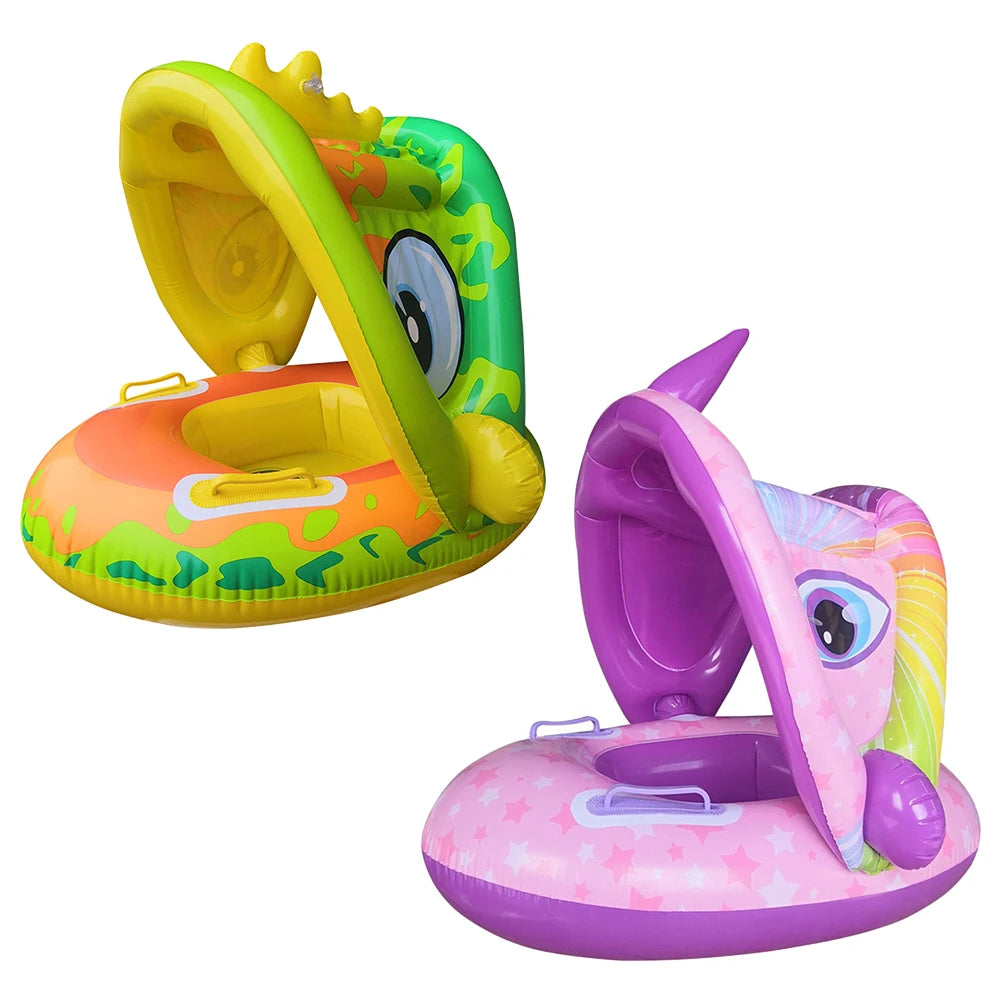 1/4pcs Baby Inflatable Swimming Rings Seat Floating Sunshade