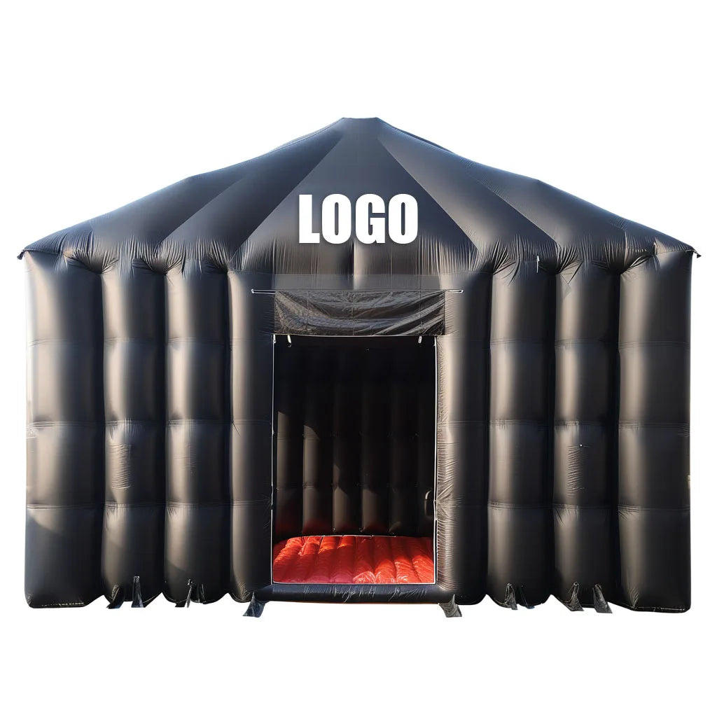 Large Black Blow up Cube Disco Tent