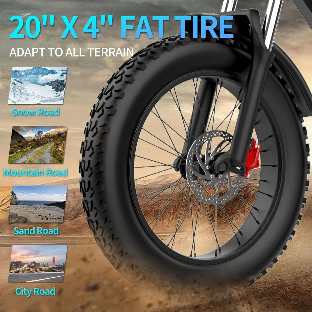 Electric Bike for Adults,30MPH,48V 20AH,Battery