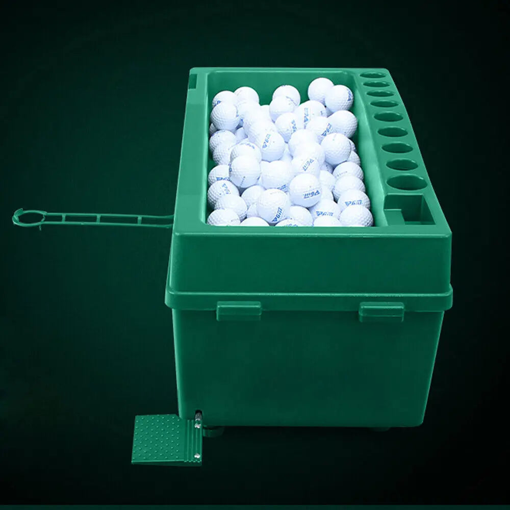 Golf Automatic Serve Machine W/ Cue Holder Green