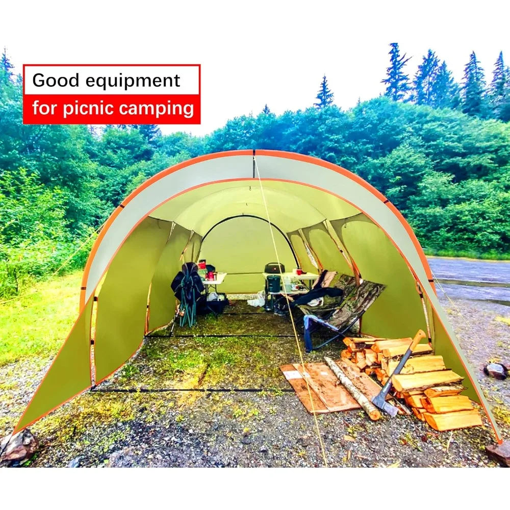 Car Camping Shade Awning Canopy for 8-10 Person Family Party Tent