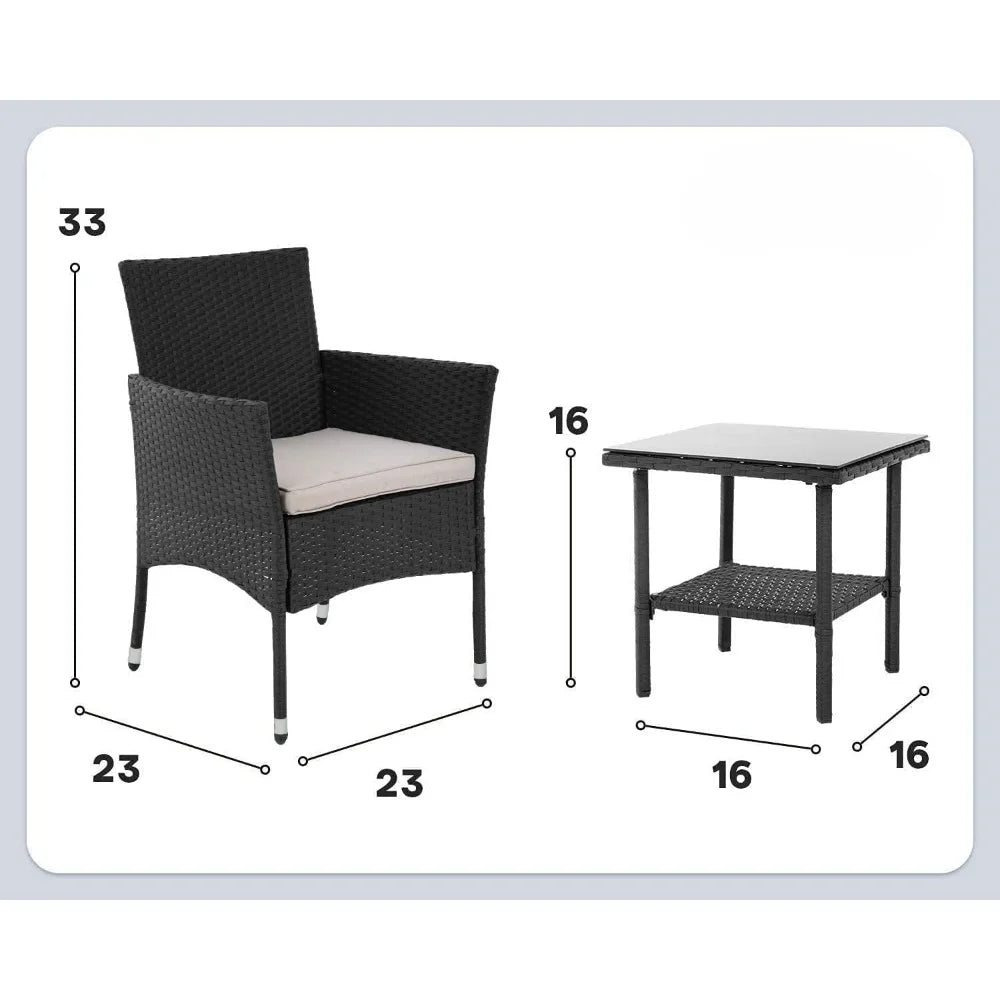 Patio Furniture Set Outdoor, Furniture Wicker Bistro Rattan Chair