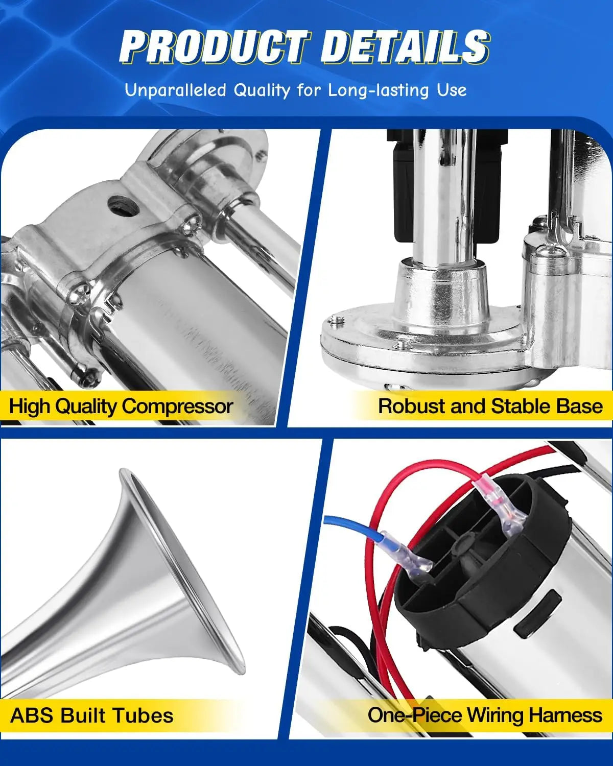 AAZRZRZ 12V Boat air horn, 600DB double horn Super loud