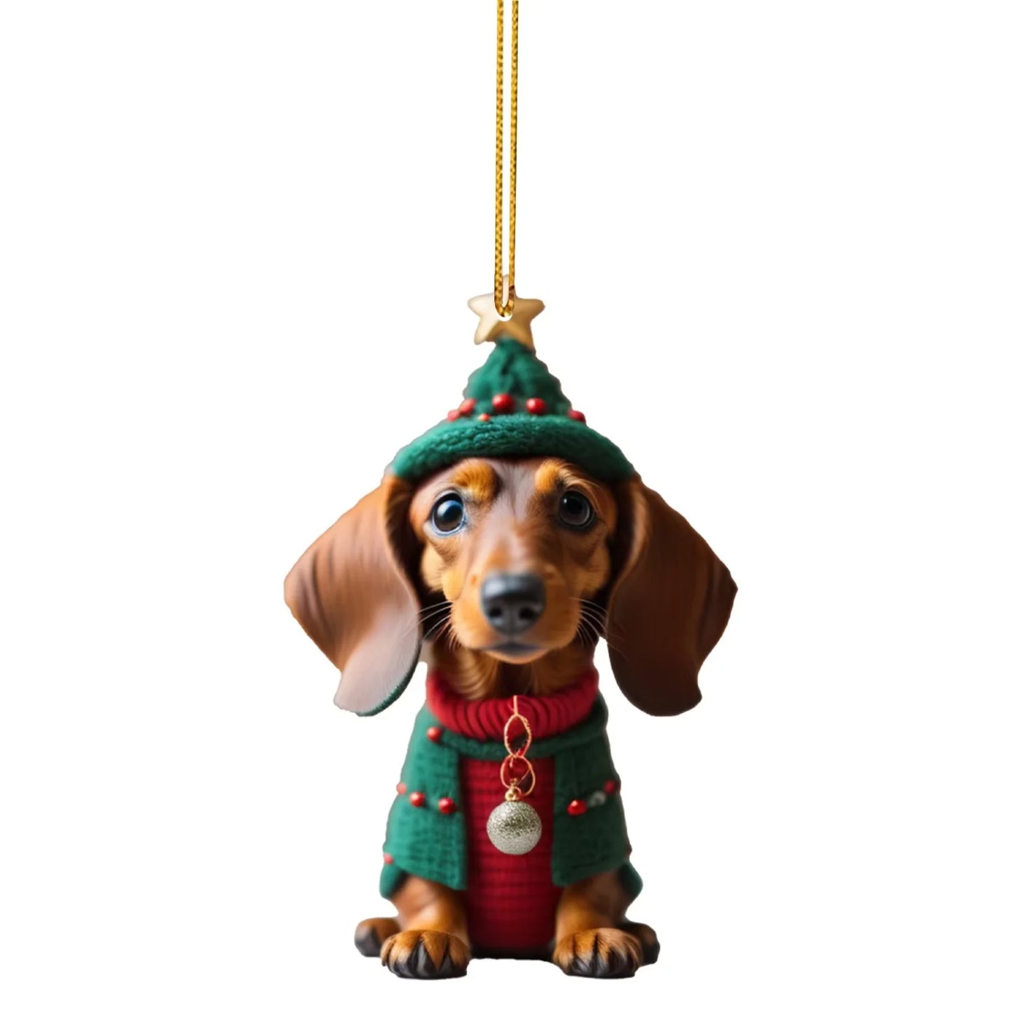 Christmas Tree Decoration Car Interior Dog