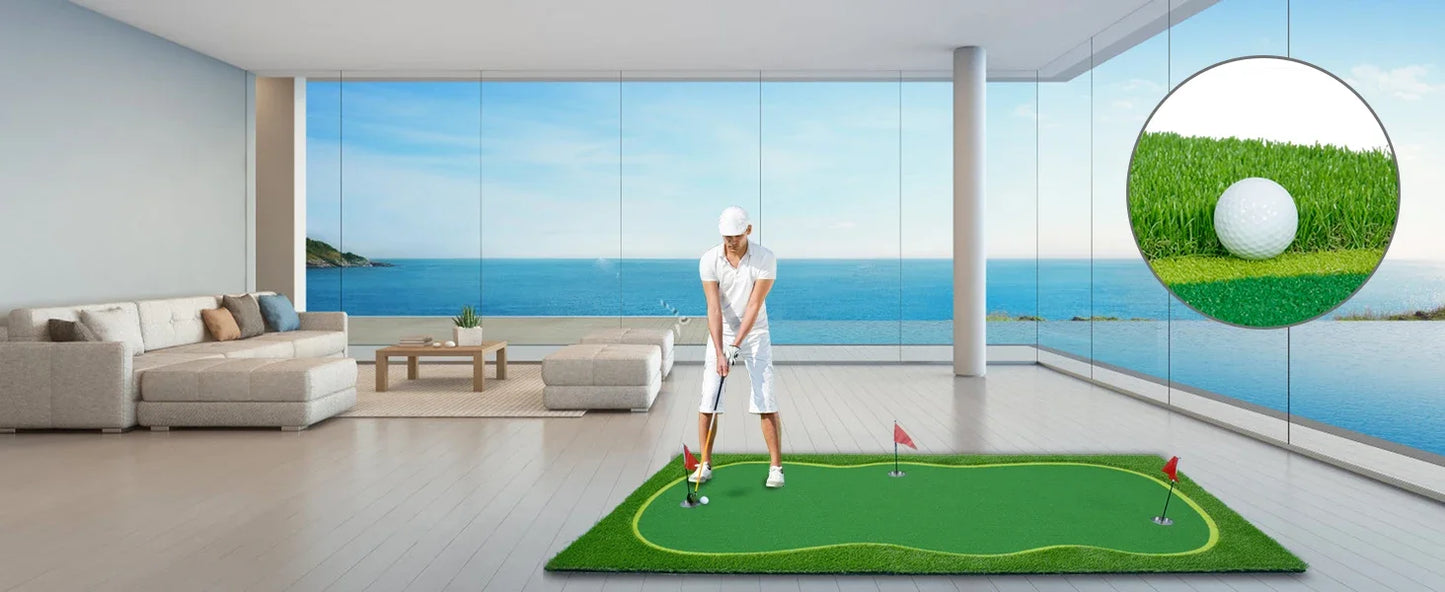 Green/Mat-Golf Training Mat- Professional Golf Practice Mat