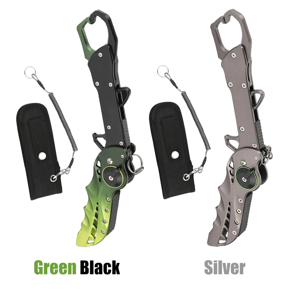 Fishing Line Cutter with Retention Rope Foldable Fish Controller Multifunctional Portable Fish Clamp Fishing Tools Tackle