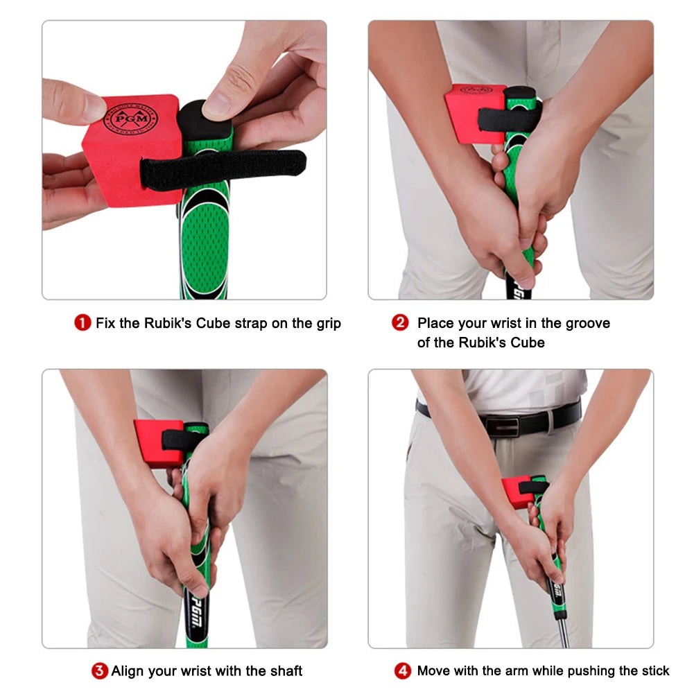 Golf Putter Cube Golf Putting Trainer Assistant Stabilizing Wrist Holder