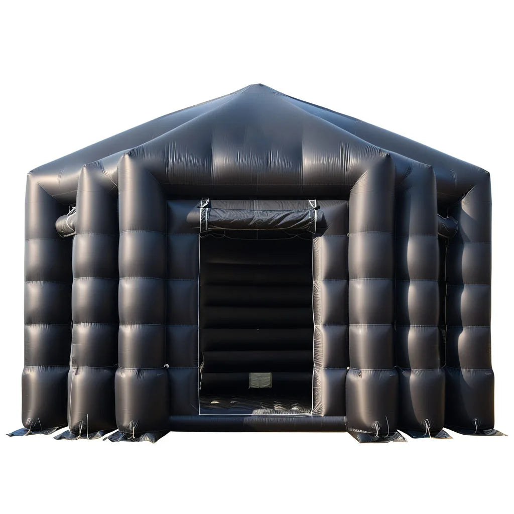 Large Black Blow up Cube Disco Tent