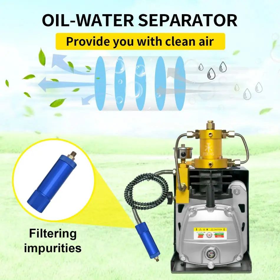 300Bar 1800W PCP Air Compressor 4500PSI Electric High Pressure