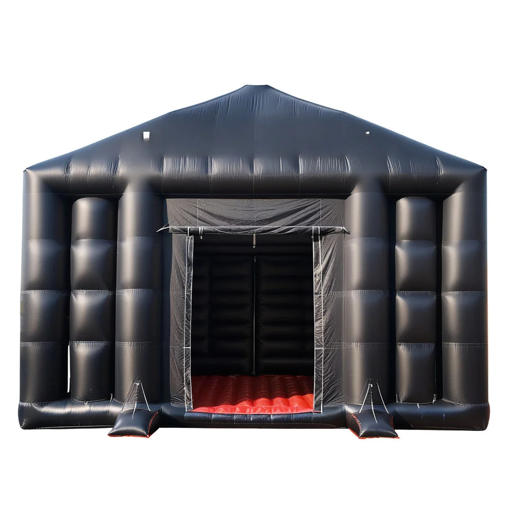 Large Black Blow up Cube Disco Tent