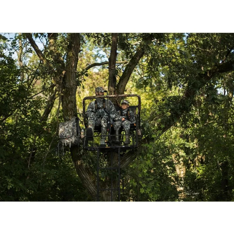 XTL 20 Foot Tall Climbing Safety System 2 Person Seat Deer Hunting Ladder
