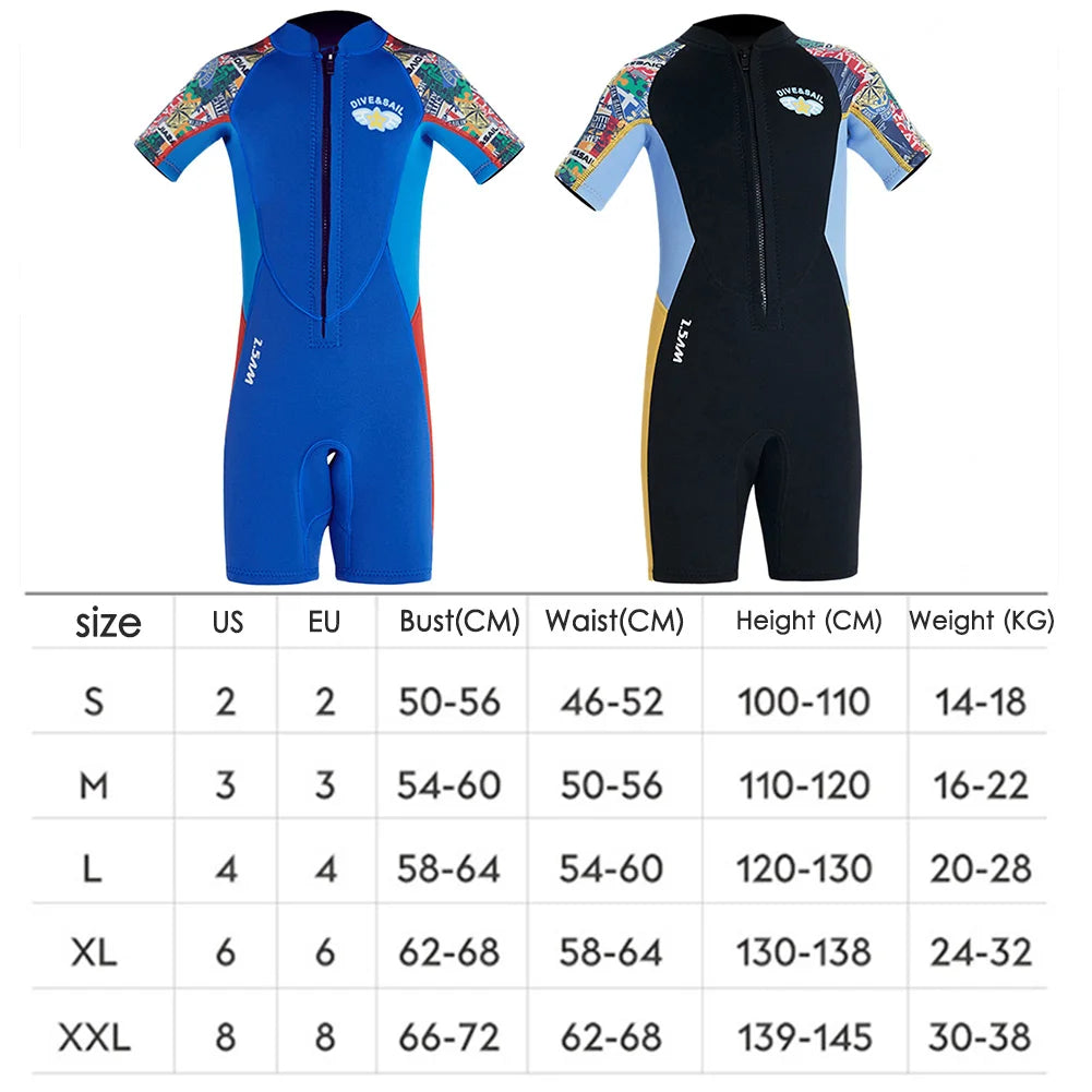 Kid Diving Surfing Clothes UPF50 Neoprene Diving Protection C