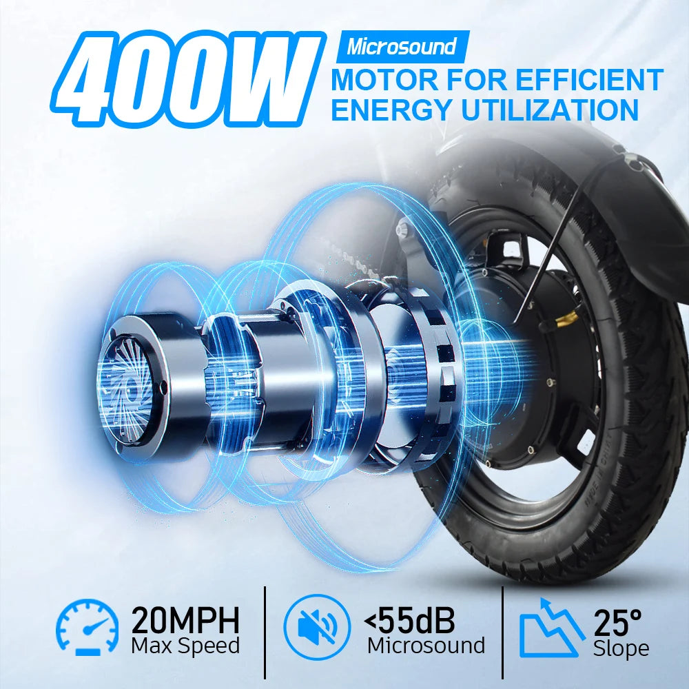 Electric Bike for Adults 600W Peak Motor, 20 mph Folding
