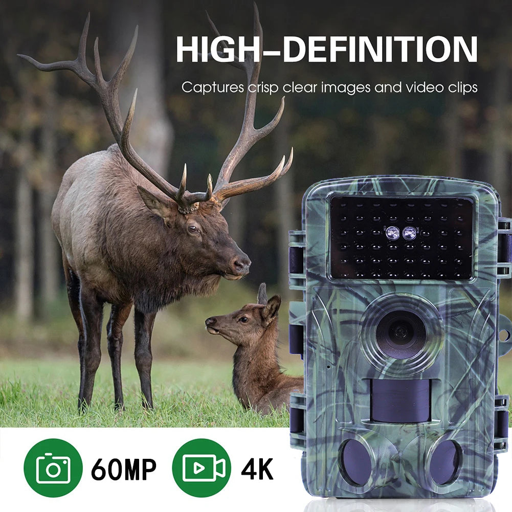 60MP 4K Hunting Trail Camera WiFi Hunting Camera Infrared Night Vision
