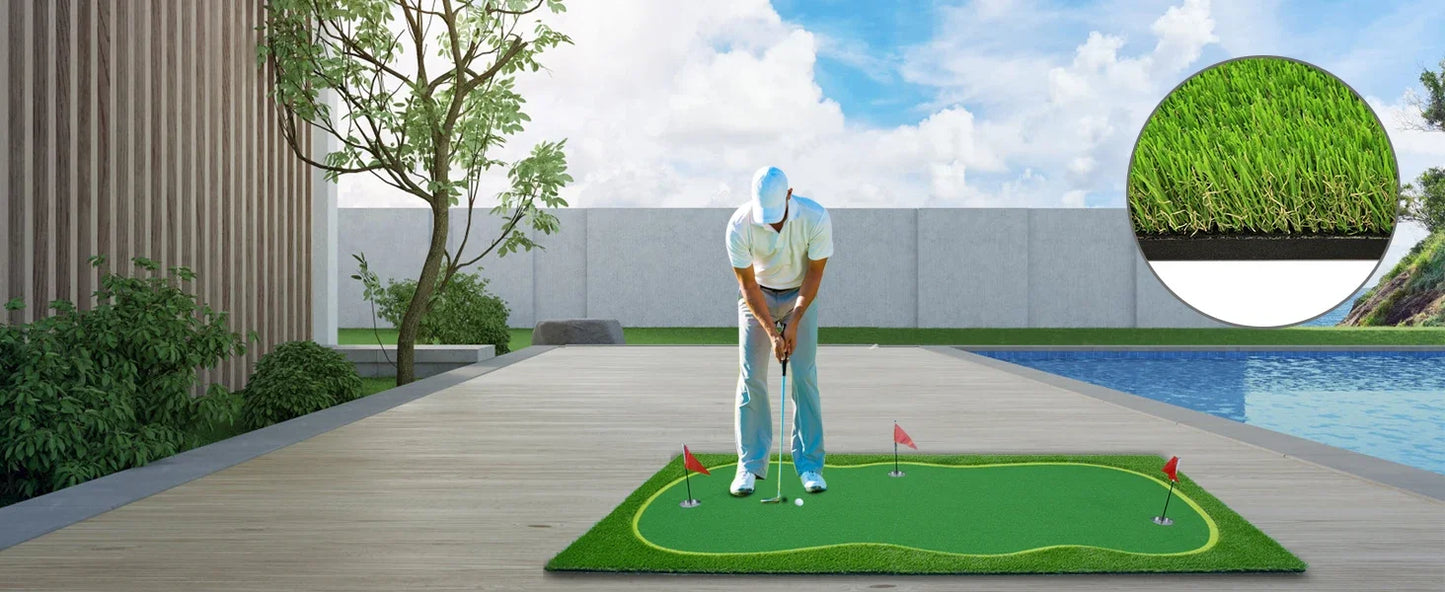 Green/Mat-Golf Training Mat- Professional Golf Practice Mat