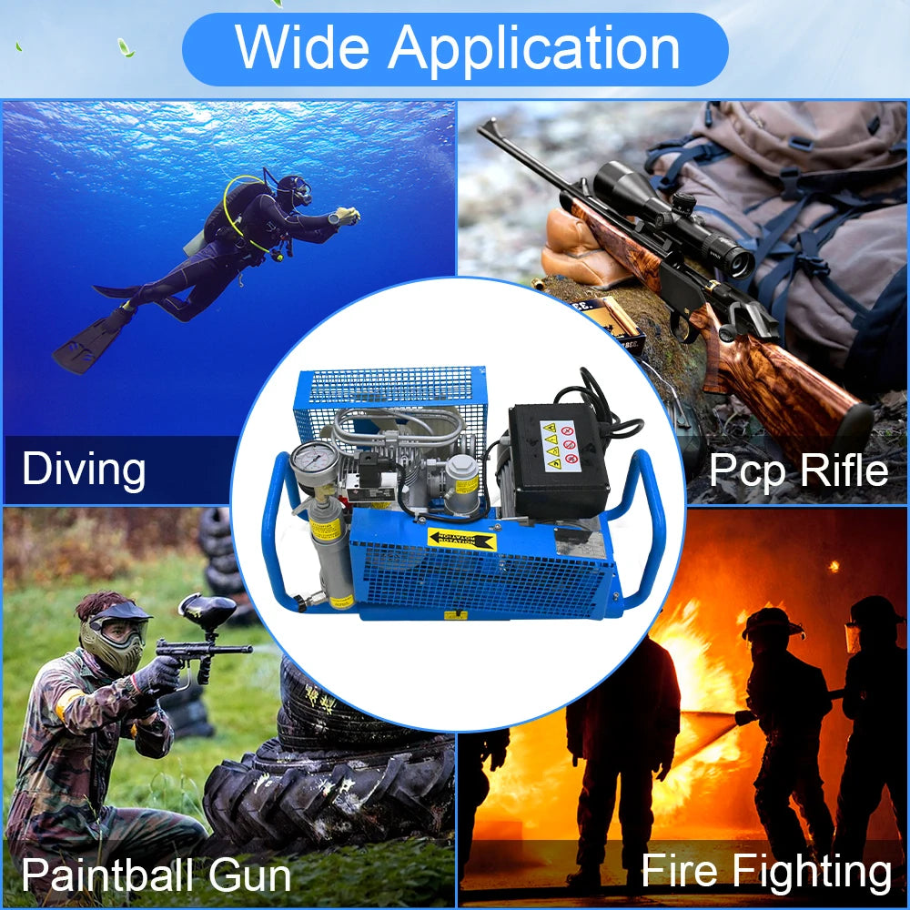 TUXING TXESB041 4500PSI 300Bar 100L/min Diving PCP Air Compressor High Pressure