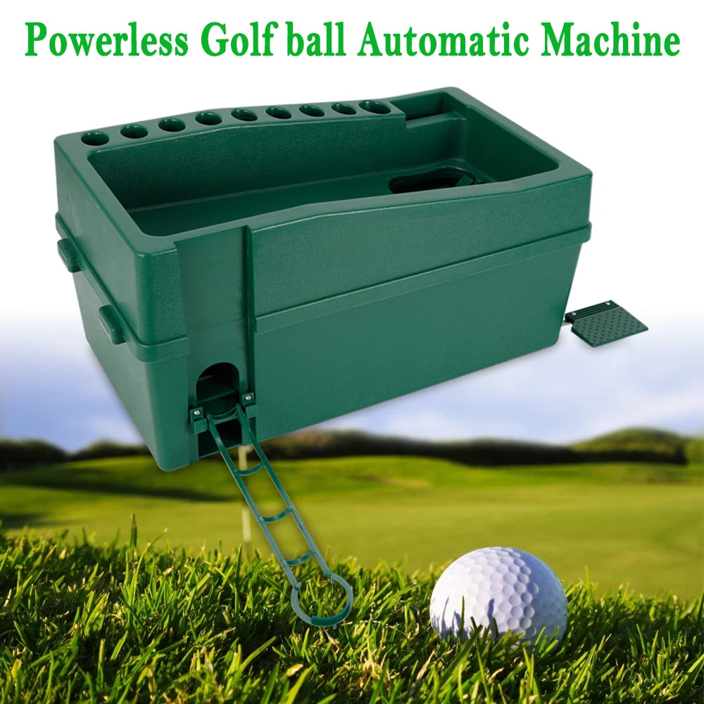 Golf Automatic Serve Machine W/ Cue Holder Green