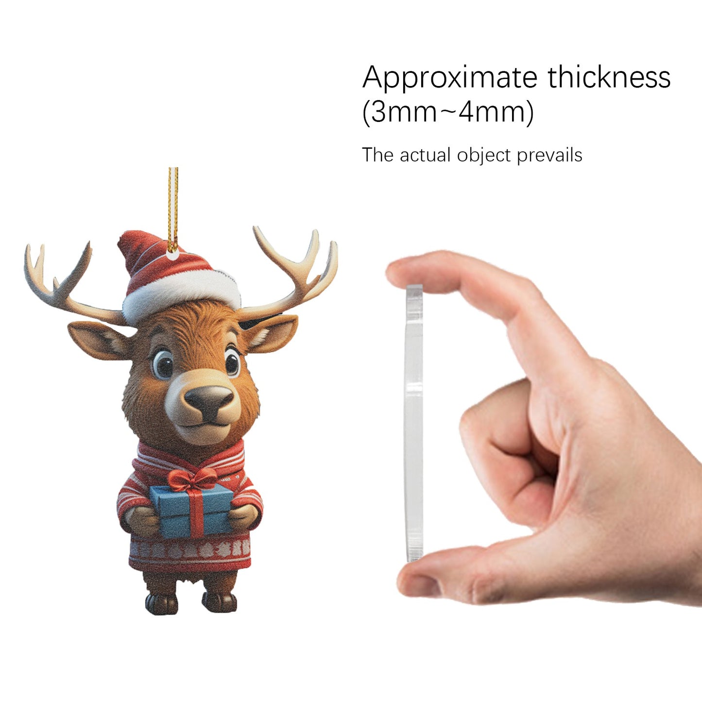 Christmas Cartoon Deer Hanging Ornament Christmas Tree Pendant