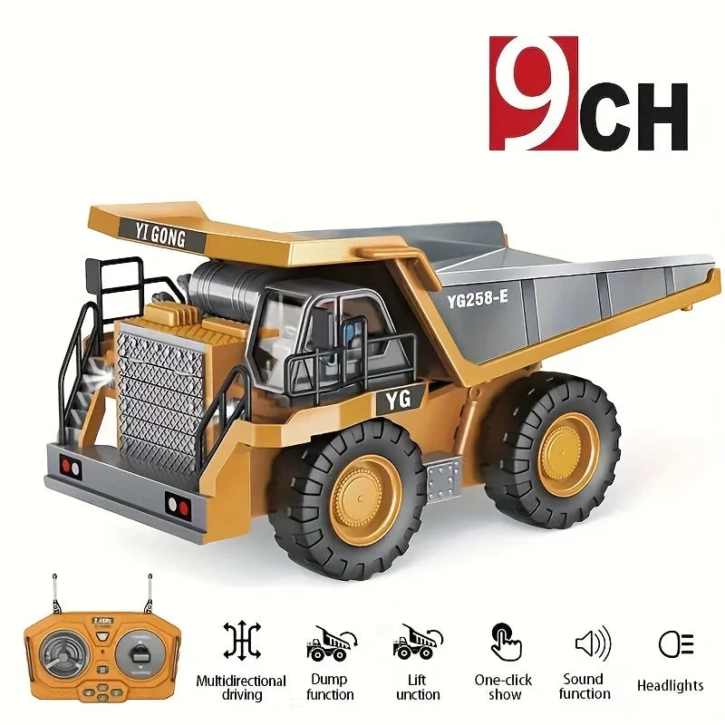 engineering dump truck toy heavy-duty lifting simulation