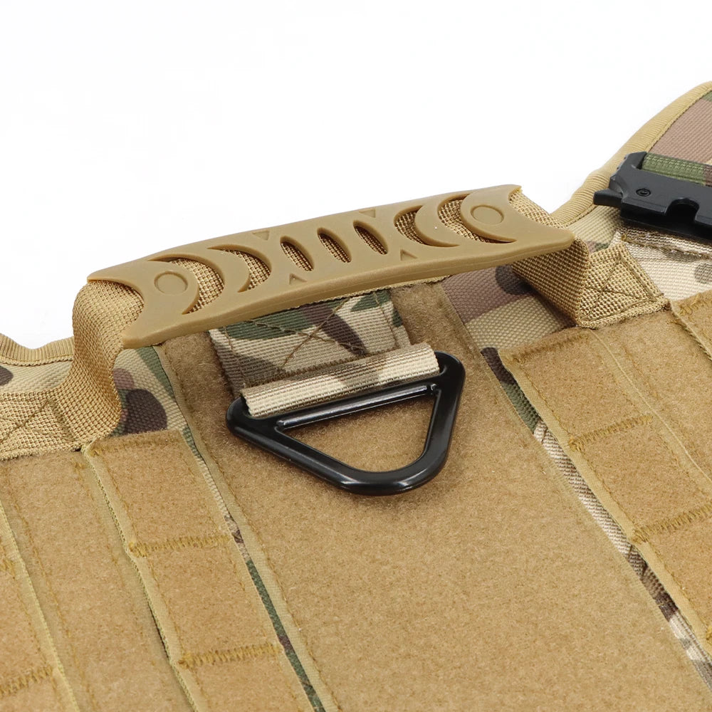 Military Large Dog Harness Collar Leash Bags Patches