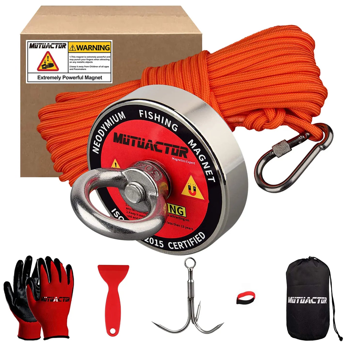 New Strong Retrieval Magnet Kit 400lb Grappling Hook