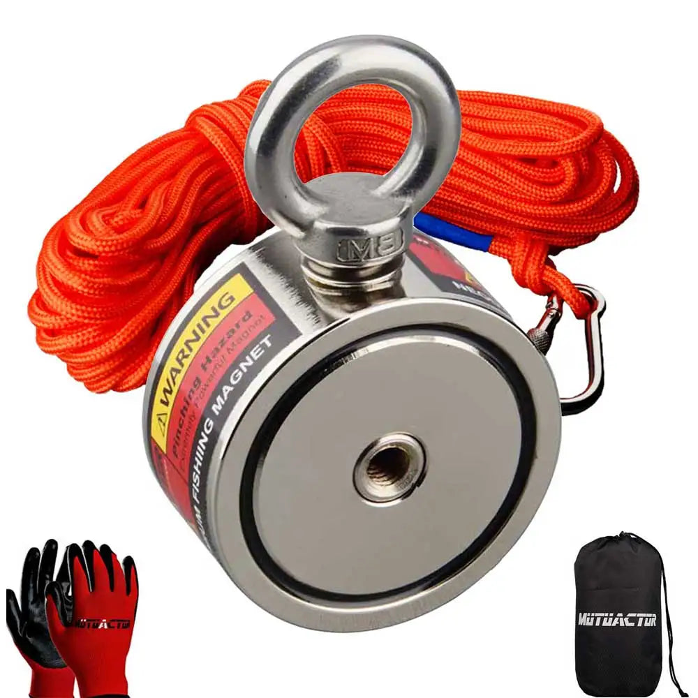 Double Sided 300-500KG Magnet Fishing Kit