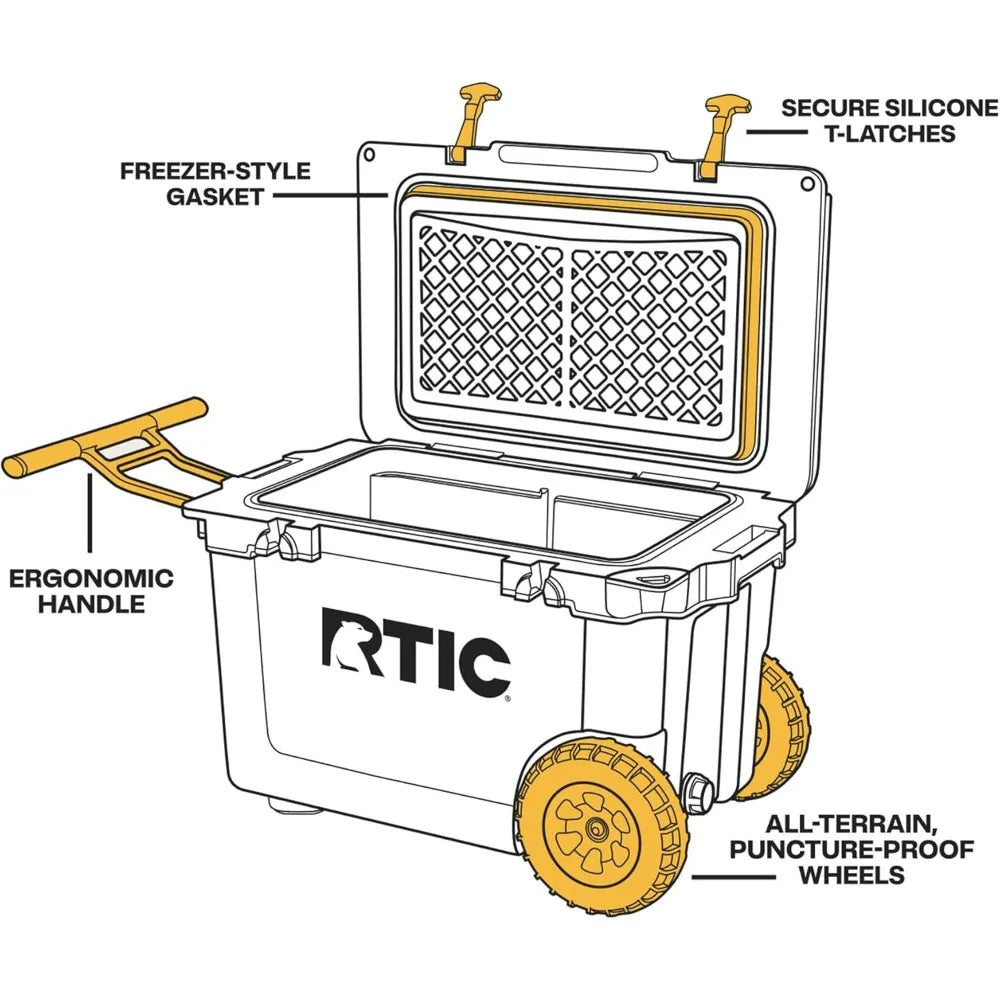 RTIC 52 Quart Ultra-Light Wheeled Hard Cooler