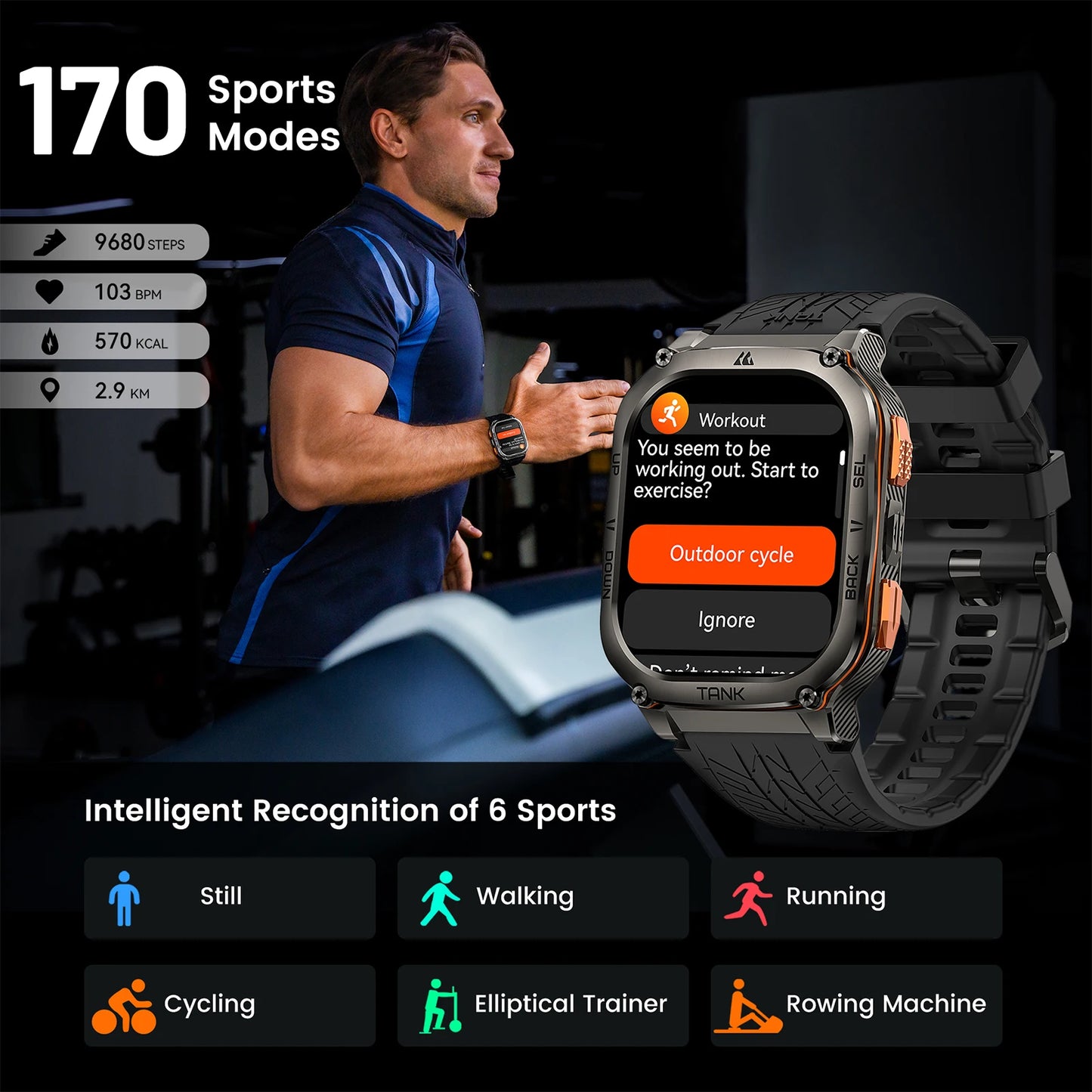 2024 Original KOSPET TANK M3 Ultra GPS Smartwatches For Men Women Smartwatc