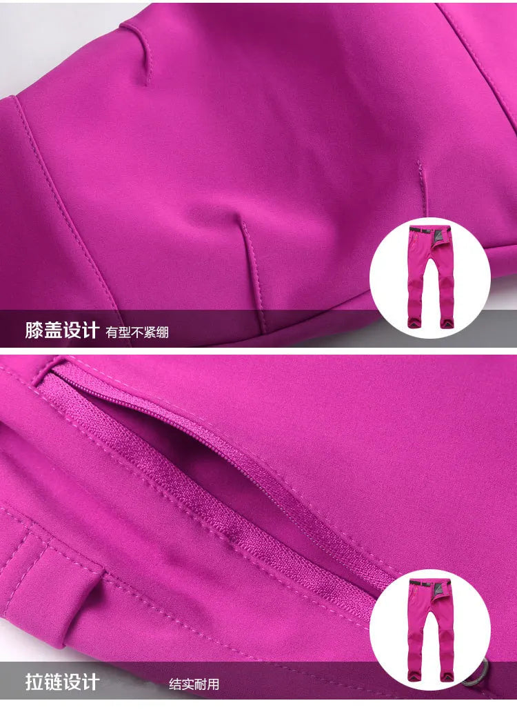 New Warm Winter Men Soft Shell Pants Travel Waterproof Outdoor