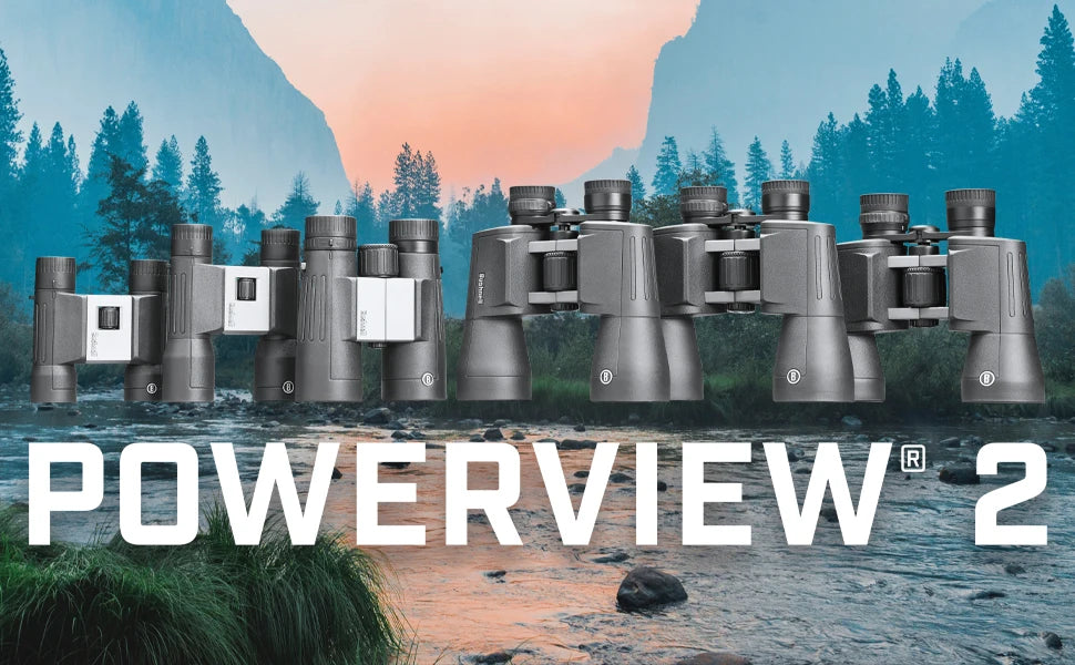 PowerView 2 Binoculars, High-Definition Binoculars with Multi-Coated Lenses,
