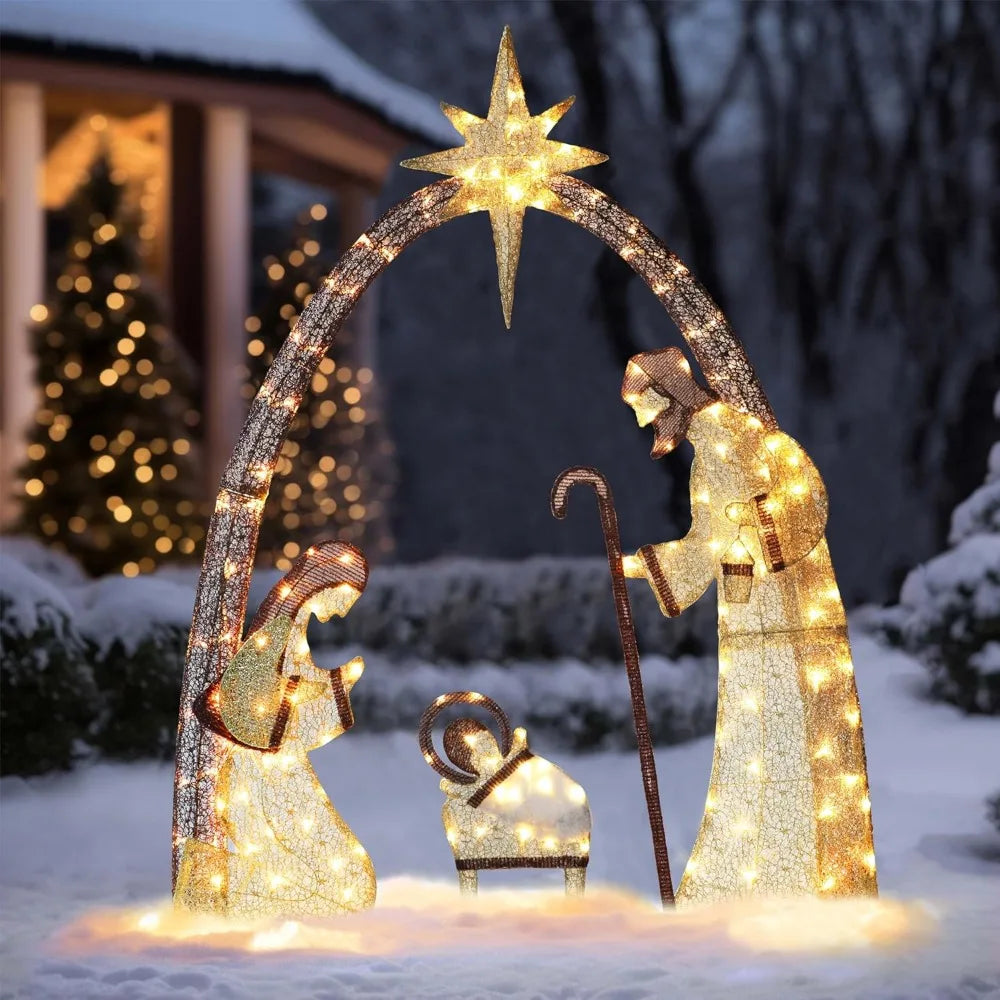 Outdoor Christmas Decorations Lighted Outdoor Nativity Set