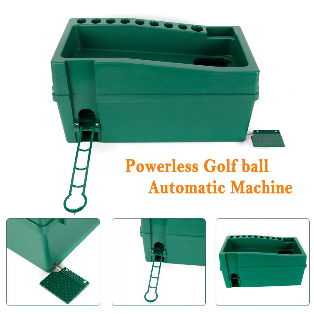 Golf Automatic Serve Machine W/ Cue Holder Green