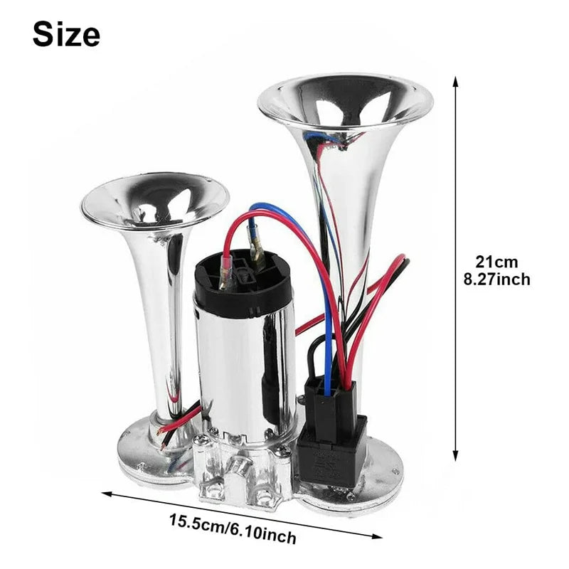 AAZRZRZ 12V Boat air horn, 600DB double horn Super loud