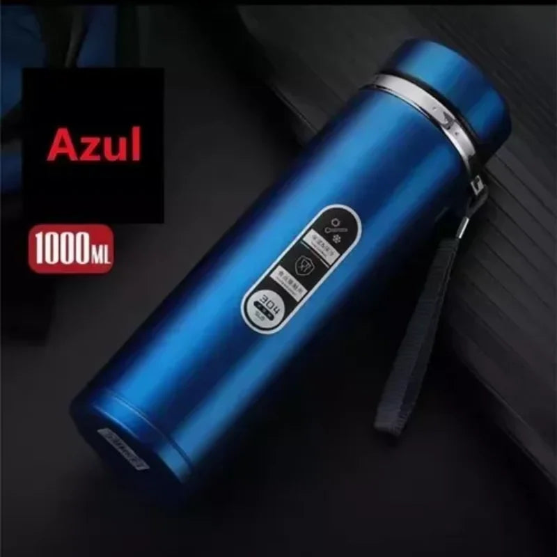 Intelligent stainless steel digital thermos bottle