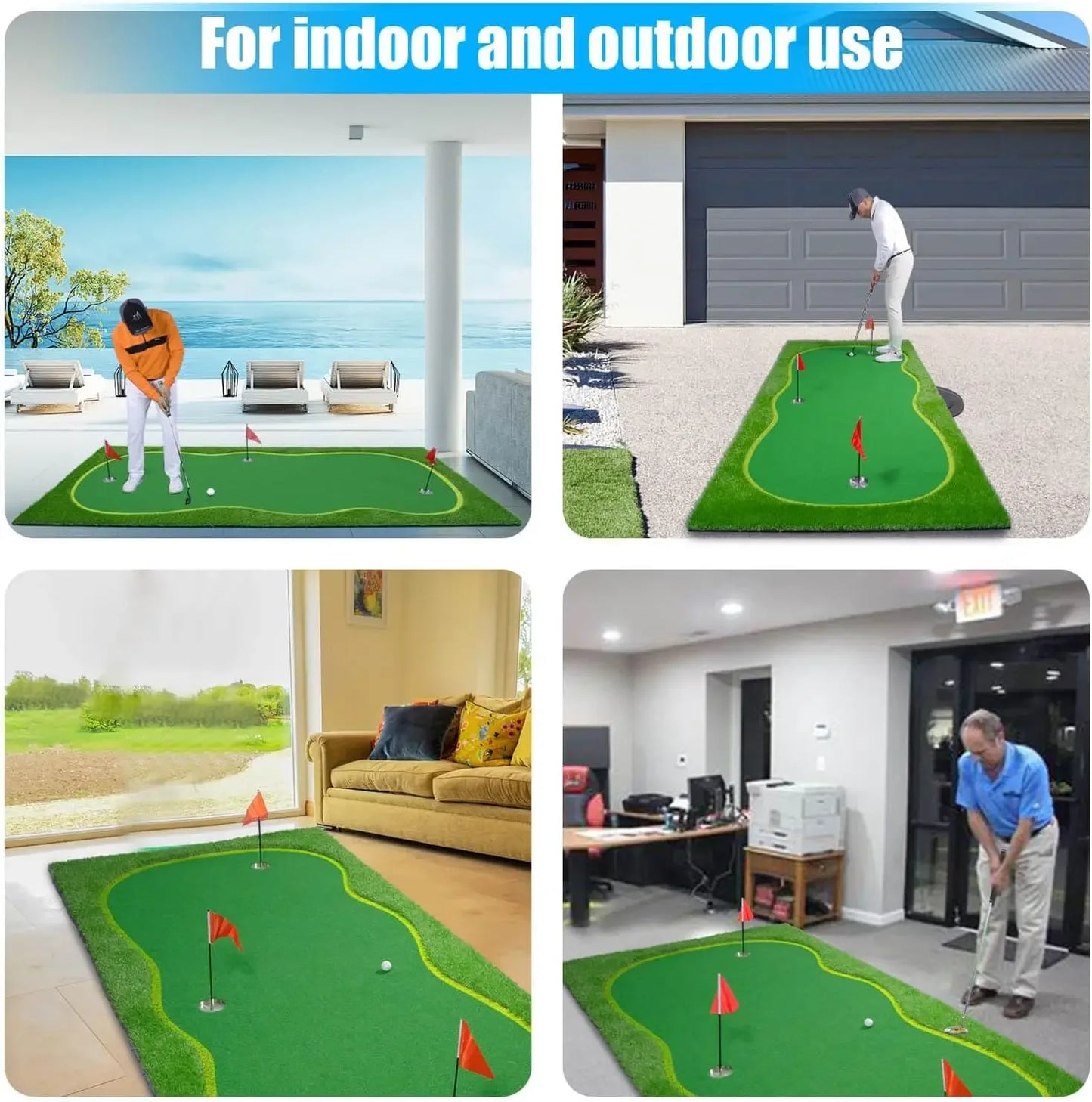Green/Mat-Golf Training Mat- Professional Golf Practice Mat