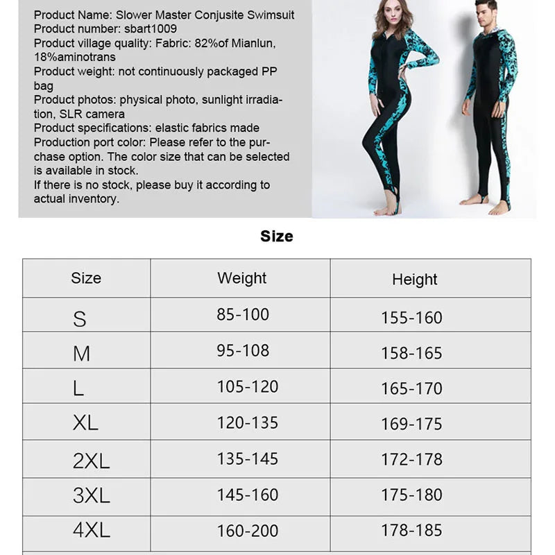 Women Wetsuit Hood Diving Suit Swimwear Full Body Snorkeling