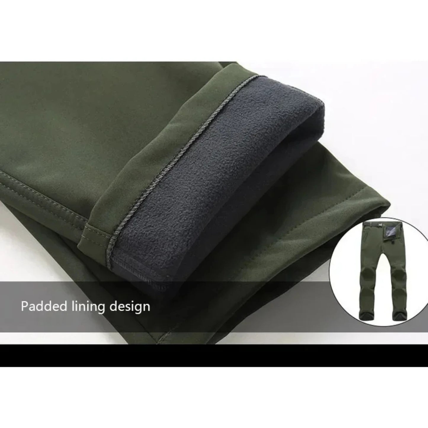New Warm Winter Men Soft Shell Pants Travel Waterproof Outdoor