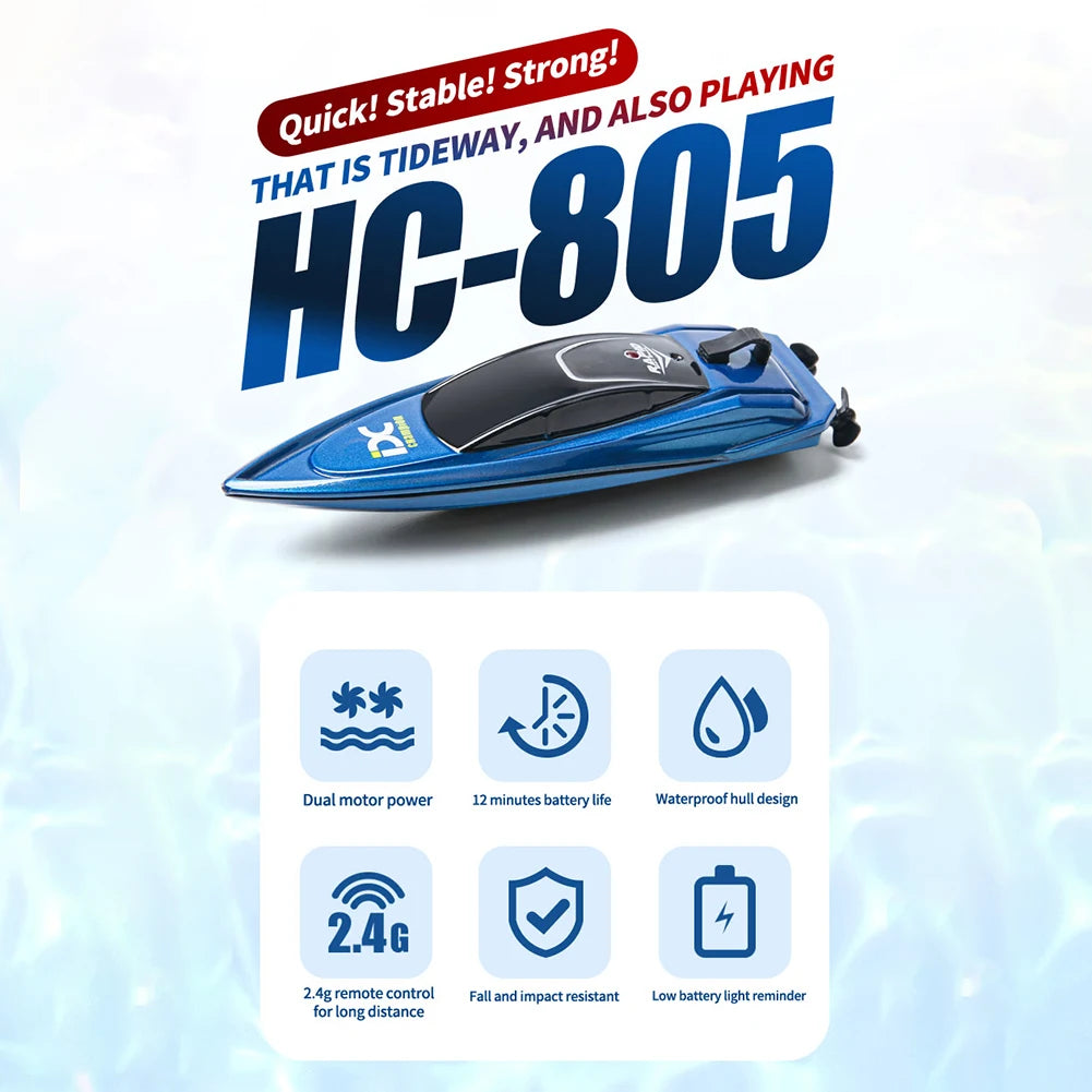 RC Speed Boat Remote Control Watercraft Ship with LED