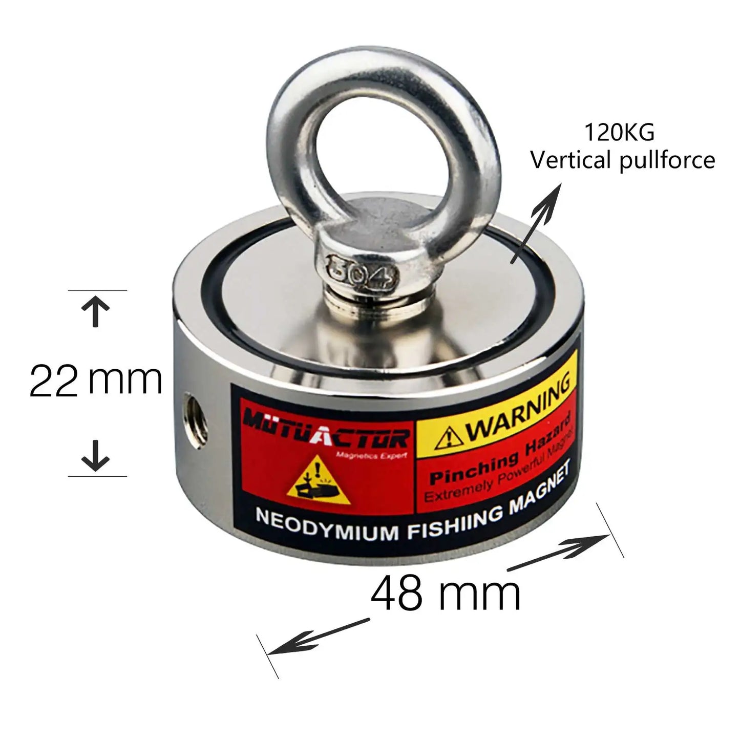 120KGX2 Two Sided Pull Force Fishing Salvage Magnets