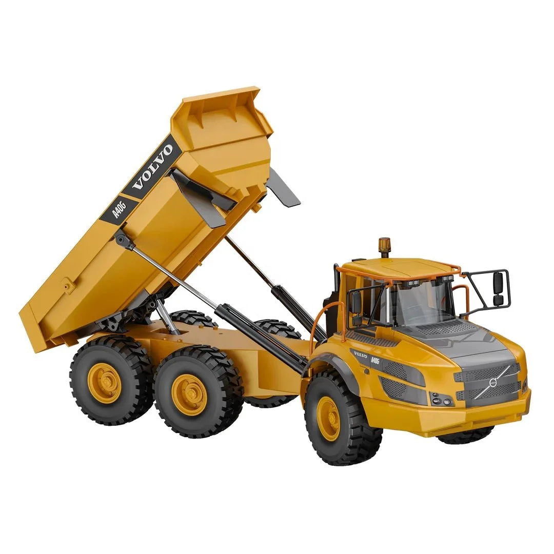 Double E Articulated Hauler Dump Truck E591-003 2.4G 1/20 6x6 Metal Self-Discharging Dump Truck Engineering Model Car