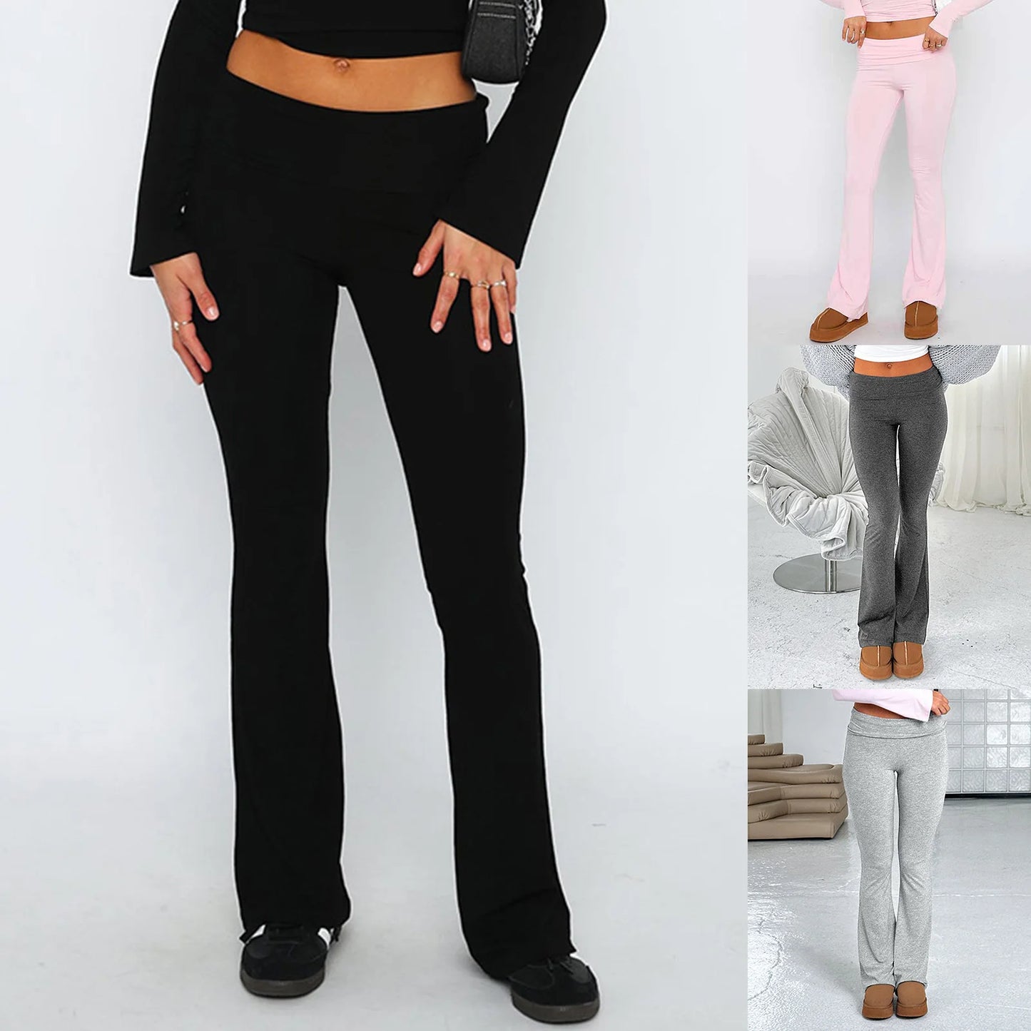 Tunic Pants Slim Fit Low Waisted