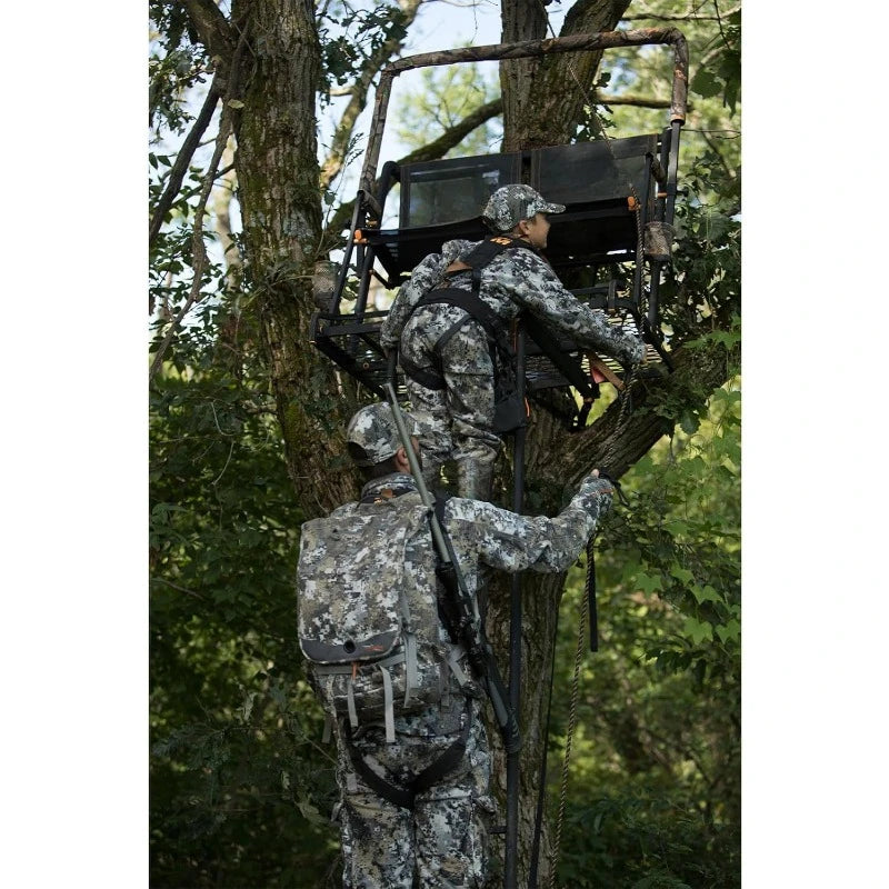 XTL 20 Foot Tall Climbing Safety System 2 Person Seat Deer Hunting Ladder
