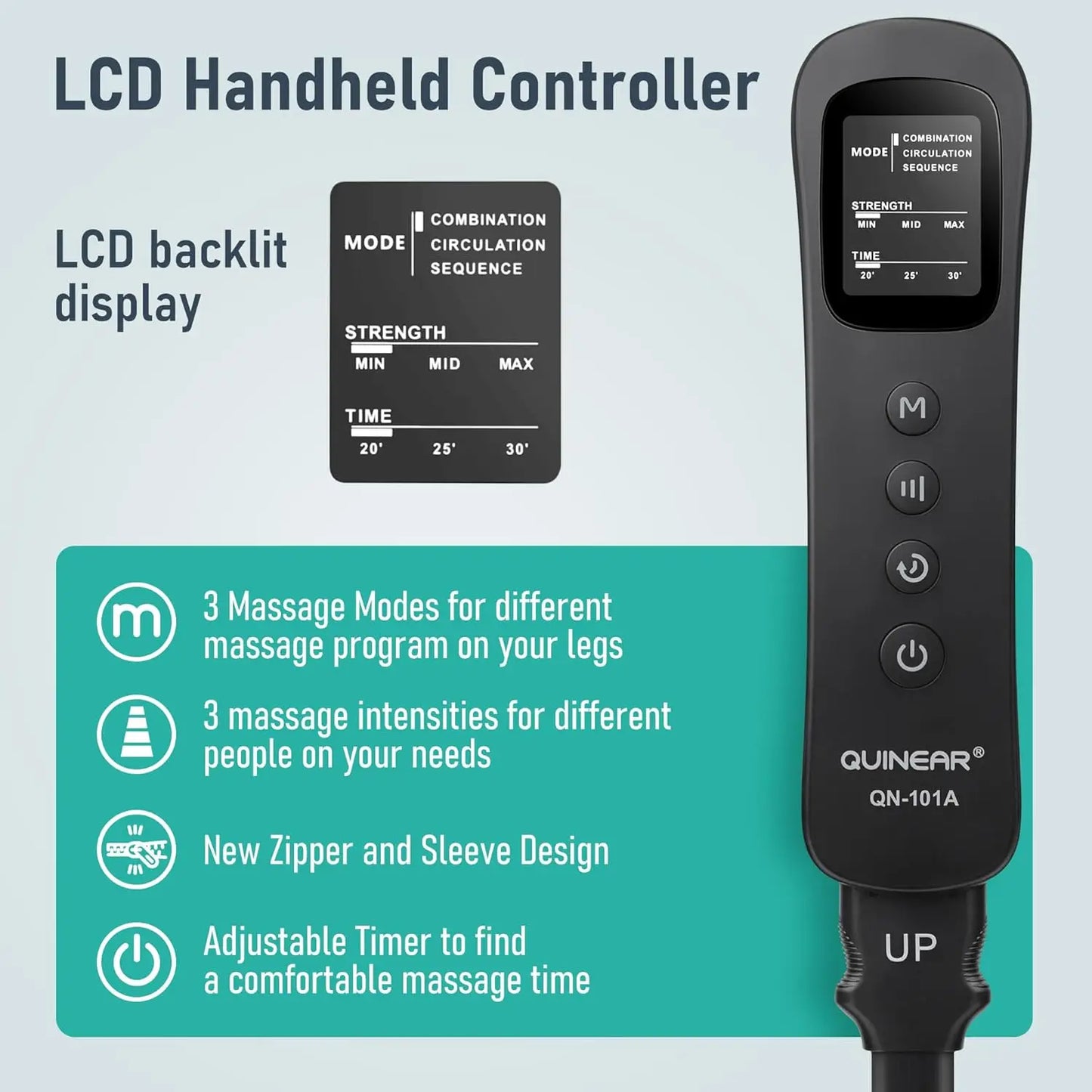 Timer and Compression Therapy, Leg Massage