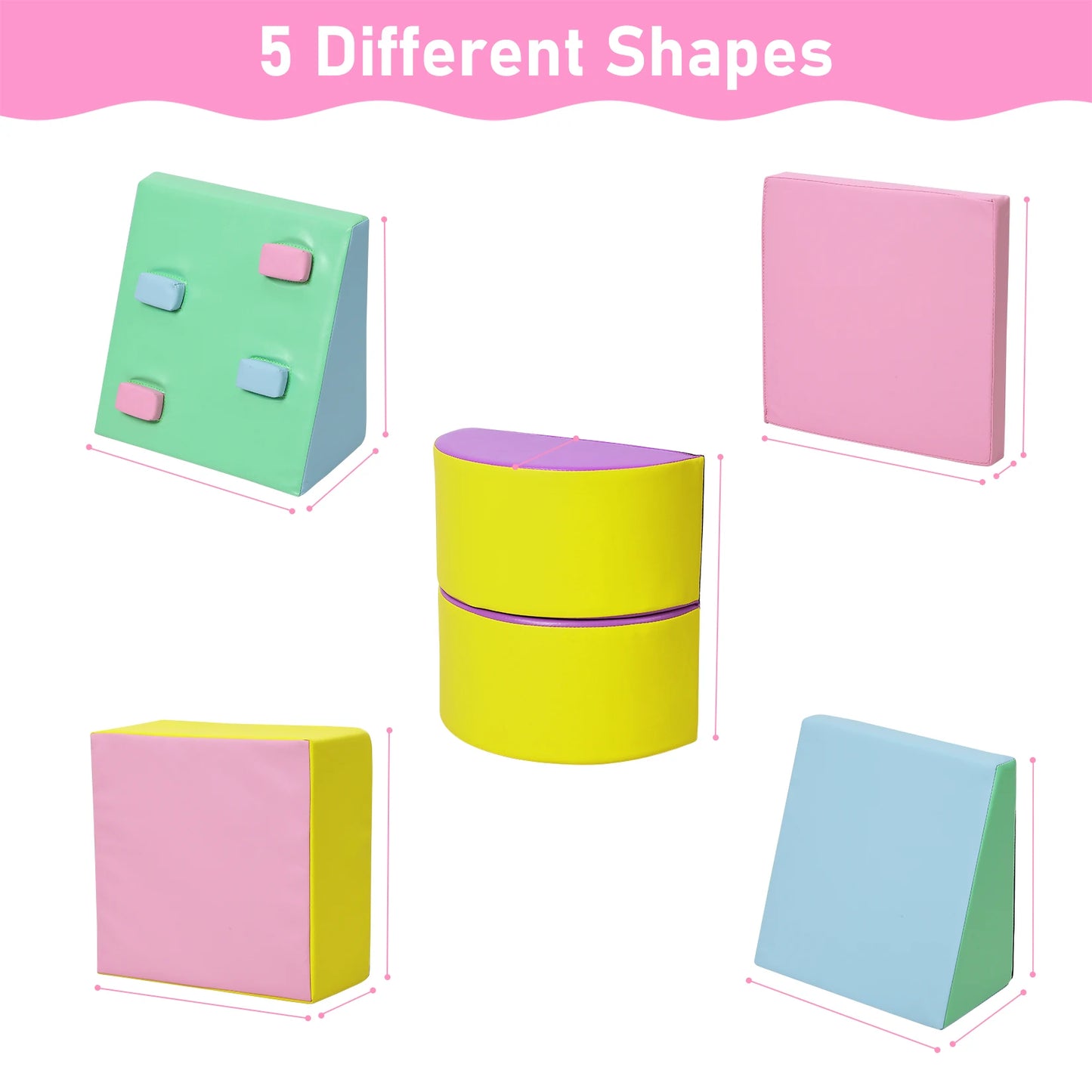 Foam Climbing Blocks for Toddlers and Preschoolers - Soft Climbing Indoor Set -