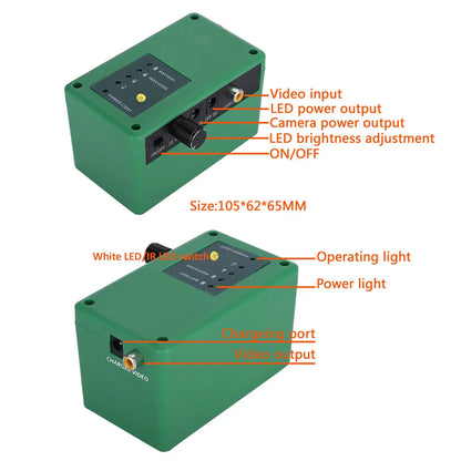 MAOTEWANG 7inch Fishfinder Underwater Fishing Camera Double Lamp 30LEDs 15M 30M 50M Waterproof For ICE/Sea/River Fishing