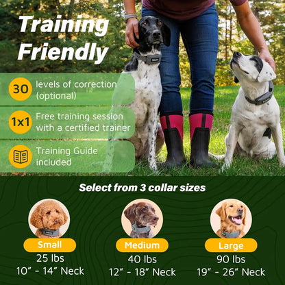 GPS Dog Fence, App Based Wireless Dog Fence Collar, Waterproof, Accurate & Reliable GPS Dog Fence