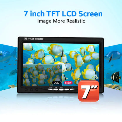 MAOTEWANG 7inch Fishfinder Underwater Fishing Camera Double Lamp 30LEDs 15M 30M 50M Waterproof For ICE/Sea/River Fishing