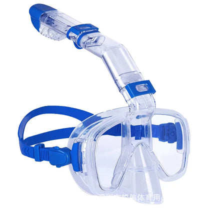 Snorkel Mask Foldable Anti-Fog Diving Mask with Full Dry Top System Swim Snorkeling Gear